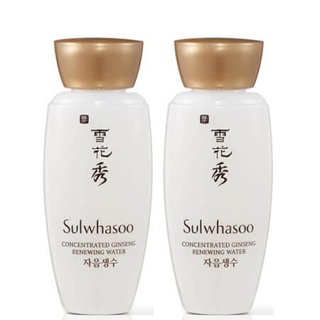 Sulwhasoo แพ็คคู่ Concentrated Ginseng Renewing Water 15 ml โทนเนอร์ลดเลือนริ้วรอยอุดมไปด้วยน้ำโสม ให้ผิวชุ่มชื้นแน่นกระชับ